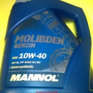 olej 10W40 z molibdenem Mannol Benzin 4l do zużytego silnika Popularny